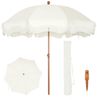 PHI VILLA Sonnenschirm, ideal für Strand- und Gartenaktivitäten, Stabiler Sonnenschirme für Sand mit Neigepfosten UV-Schutz 50+ Bild 2
