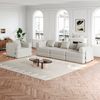 1-Sitzer Schlafsofa in Khaki H 69.8 x T 183.8 x B 91.4 cm aus Chenille, 2-in-1 mit Armlehnen-Ablagefach Bild 2