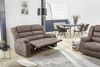 2-Sitzer-Relaxsofa Couch Liegefunktion Federkernpolster Stoff Vintage Graubraun Bild 5