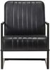 vidaXL Freischwinger Sessel Schwarz Echtleder 321856 Bild 2