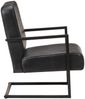 vidaXL Freischwinger Sessel Schwarz Echtleder 321856 Bild 3