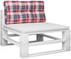 vidaXL Palettenkissen Rot Karomuster 70x40x12 cm Stoff 360592 Bild 3