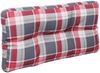 vidaXL Palettenkissen Rot Karomuster 70x40x12 cm Stoff 360592 Bild 4
