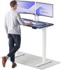 Desktronic HomePro Elektrisch höhenverstellbarer Schreibtisch 120x60cm Weiß/Blau mit Memory-Funktion, Anti-Kollisions Technologie, USB-A und USB-C-Ladeanschlüssen Bild 1