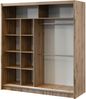 Kleiderschrank Lylkun 203 (Farbe: Wotan Eiche / Wotan Eiche + Weiß) Bild 4