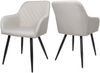 ALBATROS Esszimmerstühle 2er Set SILA, Beige - Modern und Stilvoll, bequemer Polsterstuhl - Eleganter Küchenstuhl, Stuhl Esszimmer oder Esstisch Stuhl im Retro-Look Bild 5