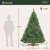 SALCAR Künstlicher Weihnachtsbaum 210 cm inkl. Holzständer, Grüner Tannenbaum für Weihnachten, 2,1 m Nordmanntanne Christbaum Bild 2