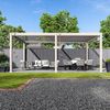 Weide Deluxe Plus Pergola Voll-Aluminium 4x6m mit Lamellendach freistehend Ivory Sand Bild 3
