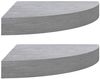 vidaXL Eck-Schweberegale 2 Stk. Betongrau 25x25x3,8 cm MDF 326634 Bild 2