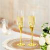 LuxusKollektion Weinglas Hochwertige Diamant-besetzte Herz Weingläser Kristall Gold 2er Set Bild 2