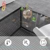 Runder Couchtisch Schwarz Glastisch Metallgestell 45x70 cm Bild 5
