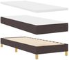 vidaXL Boxspringbett mit Kopfteil Dunkelbraun 80 x 200 cm Stoff 3340244 Bild 4