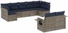 vidaXL 9-teiliges Gartensofa-Set mit Kissen, grau, Polyrattan 3220620 Bild 2