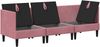 vidaXL Wohnzimmergarnitur mit Kissen mit Speicher 3 pcs Rosa Samt 3413743 Bild 4