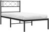 vidaXL Bettgestell mit Kopfteil Metall Schwarz 90x200 cm 372270 Bild 3