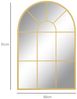 HOMCOM Wandspiegel mit Metallrahmen Hängespiegel Dekospiegel (Fensterspiegel, 1-St, Spiegel), Gold 91 cm x 60 cm x 2 cm Bild 3