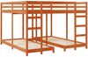 vidaXL Dreifach Etagenbettrahmen Wachsbraun 200 x 200 cm 3414560 Bild 3