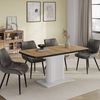 Esstisch Fenaro Goldkraft Eiche/Weiß 120-160 x 80 cm ausziehbar Vicco Bild 3