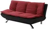 Vente-unique - DEMIDO Sofa Stoff SchwarzRot - B 86 cm x H 84 cm x L 176 cm Bild 3