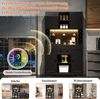 Küchenschrank, Hochschrank, Weinschrank mit verstellbaren Einlegeböden, Schublade, Edelstahl-Weinglashalter, Weinflaschenfächern, farbwechselnder LED-Beleuchtung und Steckdosen, 180 × 105 ×40cm Bild 3