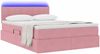 vidaXL LED-Speicherbett mit Matratze Rosa 140 x 200 cm Samt 3371402 Bild 3