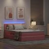 vidaXL LED-Speicherbett mit Matratze Rosa 140 x 200 cm Samt 3371402 Bild 5