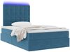 vidaXL Bett mit Stauraum und LED mit LED Dunkelblau 120 x 200 cm Samt 3372781 Bild 3
