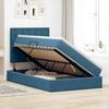 vidaXL Bett mit Stauraum und LED mit LED Dunkelblau 120 x 200 cm Samt 3372781 Bild 4