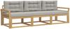 vidaXL Outdoor-Sofagarnitur 3 pcs Weiß und Hellgrau Polyester 3385990 Bild 2