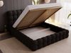 GRAINGOLD Twist Polsterbett 180x200, Doppelbett mit Bettkasten und Lattenrost, Bouclé-Stoff, Schwarz Bild 5