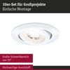 Paulmann 99995 LED Einbauleuchten 10er-Set schwenkbar 3-Step-Dim 3000K Weiß Bild 3