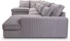 AX LIVING Sofa U Form grau Calvello U Eck Sofa Wohnlandschaft 398 cm L Bild 5