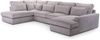 AX LIVING Sofa U Form grau Calvello U Eck Sofa Wohnlandschaft 398 cm L Bild 2