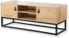 Casâme TV-Möbel Eiche Dekor 2 Türen und zentrale Ablage - L120 cm - Dunkles Holz Bild 3