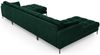 Micadoni Panorama-Sofa Mamaia 6-Sitzer Samt Bluvel Flaschengrün schwarze Beine Bild 3