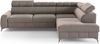 Selsey 'London' Ecksofa mit Schlaffunktion, Veloursbezug in Hellbraun, rechtsseitig, 83 x 274 x 203 cm Bild 5