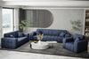 Sofaset Designersofa NANCY 3-2-1 in Stoff Perfekt Harmony Marineblau Bild 5