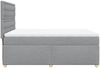 vidaXL Boxspringbett mit Matratze Hellgrau 160x200 cm Stoff 3291345 Bild 5