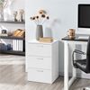 Yaheetech Nachttisch Nachtschrank mit 3 Schublden Boxspringbett Nachtkommode Nachtkonsole Couchtish für Schlafzimmer/Wohnzimmer, Weiß, 35 x 40 x 60 cm Bild 3