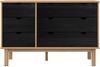 vidaXL Schubladenschrank mit Speicher OTTA Schwarz 111 x 43 x 73,5 cm 42041751 Bild 5