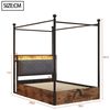 Flieks Himmelbett, Hydraulisches Stauraumbett Metallbett 90x190cm mit LED und USB/Typ-C Bild 4