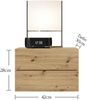 Nachtkommode >Cabo< in Artisan Eiche - 42x28x30cm (BxHxT) Bild 4