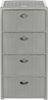 Kreher Rollcontainer mit 4 Schubladen im Rattan Design (Grau), (1 St) Bild 3