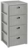 Kreher Rollcontainer mit 4 Schubladen im Rattan Design (Grau), (1 St) Bild 2