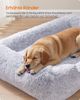 Feandrea Hundebett, Hundekissen, 106 x 75 x 20 cm, Hundekorb, weiche Polsterung, Hundesofa, erhöhte Ränder, Bezug abnehmbar und maschinenwaschbar, rutschfest, Ombré-Grau PGWDE273G01 Bild 3