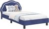 vidaXL Kinderbettgestell mit Kopfteil Polizeiblau 80 x 200 cm Samt 42010914 Bild 2