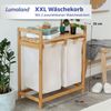 Lumaland Wäschekorb Bambus - Weiß Bild 2