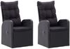 vidaXL 7-tlg. Garten-Essgruppe mit Kissen Schwarz 3099494 Bild 3