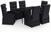 vidaXL 7-tlg. Garten-Essgruppe mit Kissen Schwarz 3099494 Bild 2