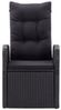 vidaXL 7-tlg. Garten-Essgruppe mit Kissen Schwarz 3099494 Bild 5